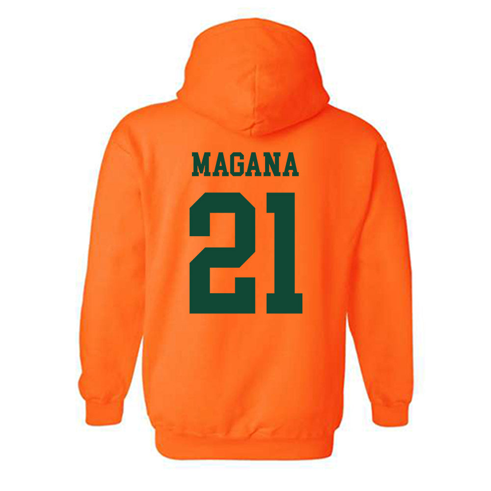 Miami - NCAA Baseball : Mario Magana - Classic Shersey Hooded Sweatshirt-1