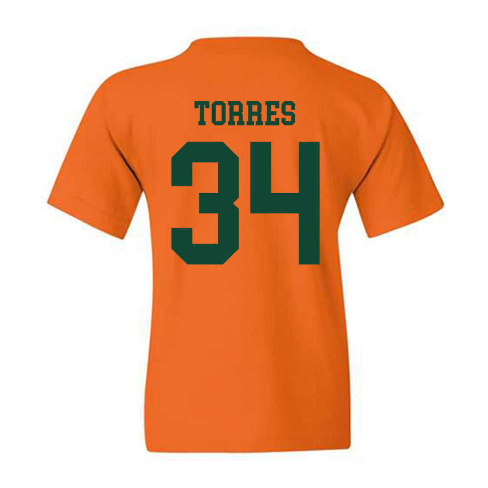 Miami - NCAA Baseball : Michael Torres - Classic Shersey Youth T-Shirt-1