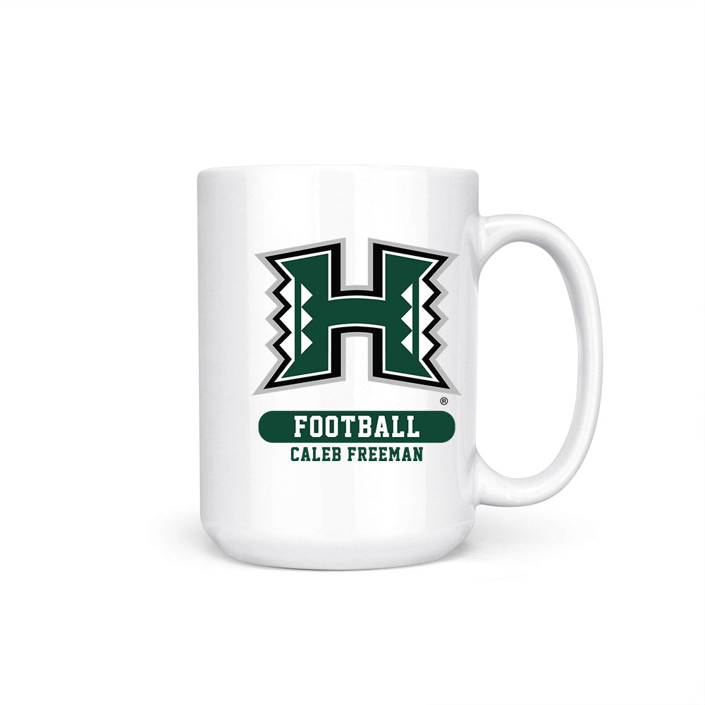 Hawaii - NCAA Football : Caleb Freeman - Coffee Mug-0