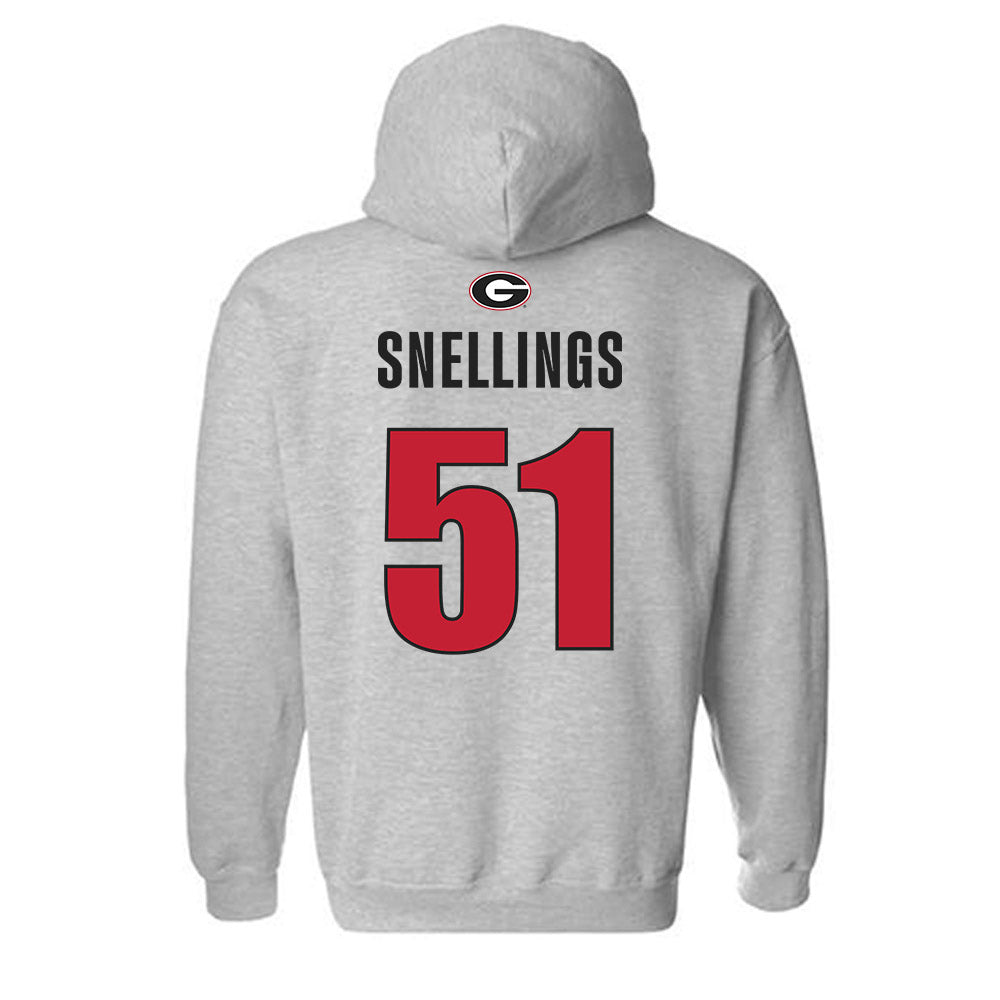 Georgia - NCAA Football : Will Snellings - Classic Shersey Hooded Sweatshirt-1