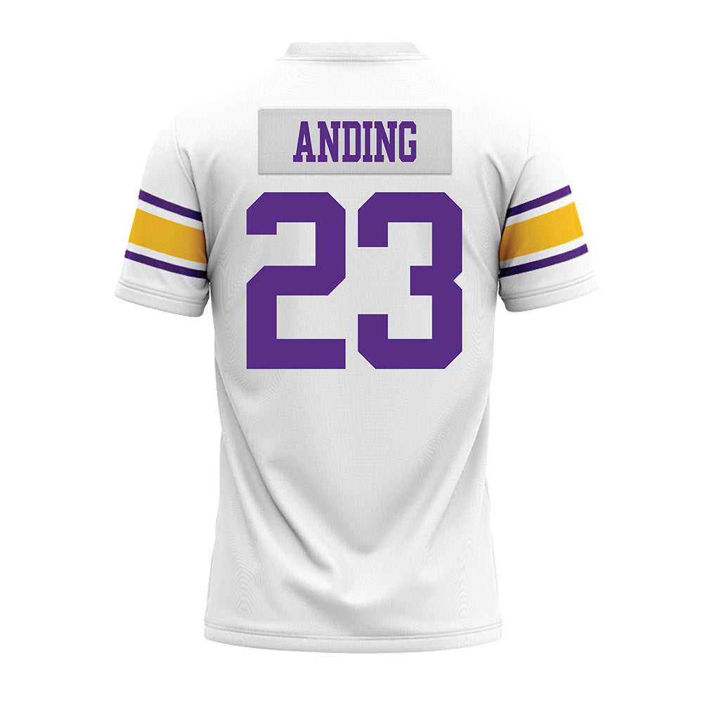 LSU - NCAA Football : Aidan Anding - White Premium Football Jersey-1