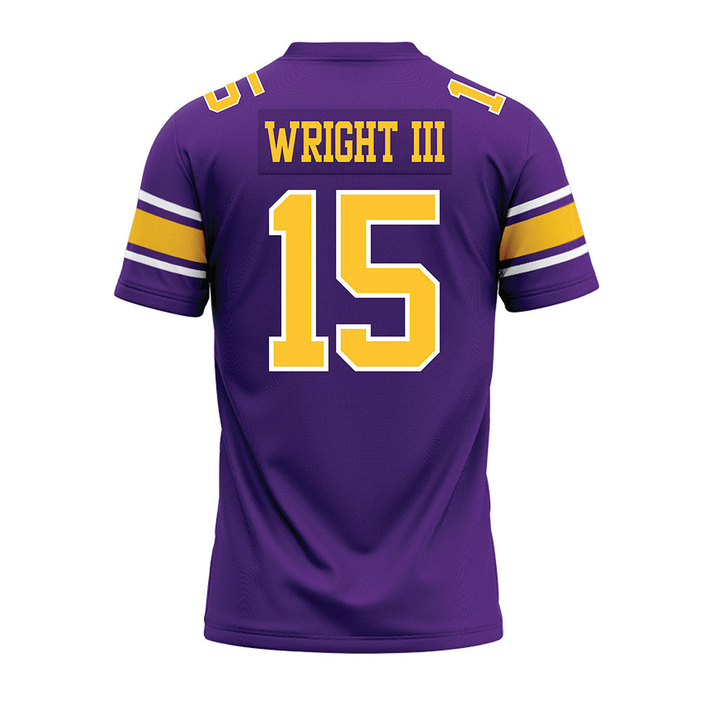 LSU - NCAA Football : Phillip Wright III - Purple Premium Football Jersey-1