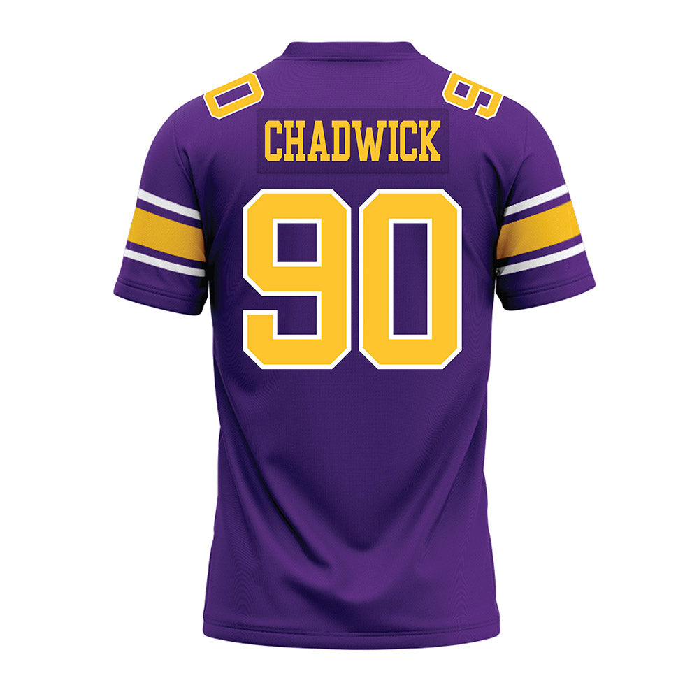 LSU - NCAA Football : Grant Chadwick - Purple Premium Football Jersey-1