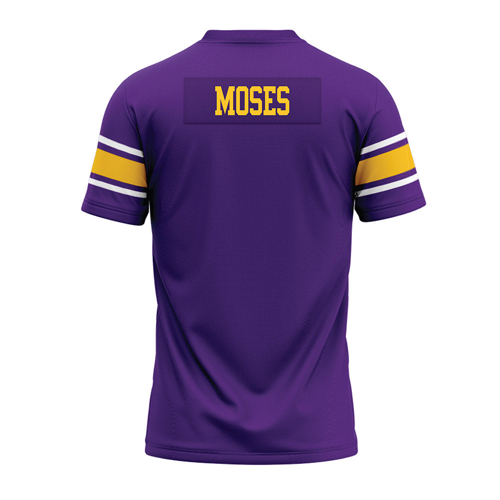 LSU - NCAA Football : Keylan Moses - Purple Premium Football Jersey-1