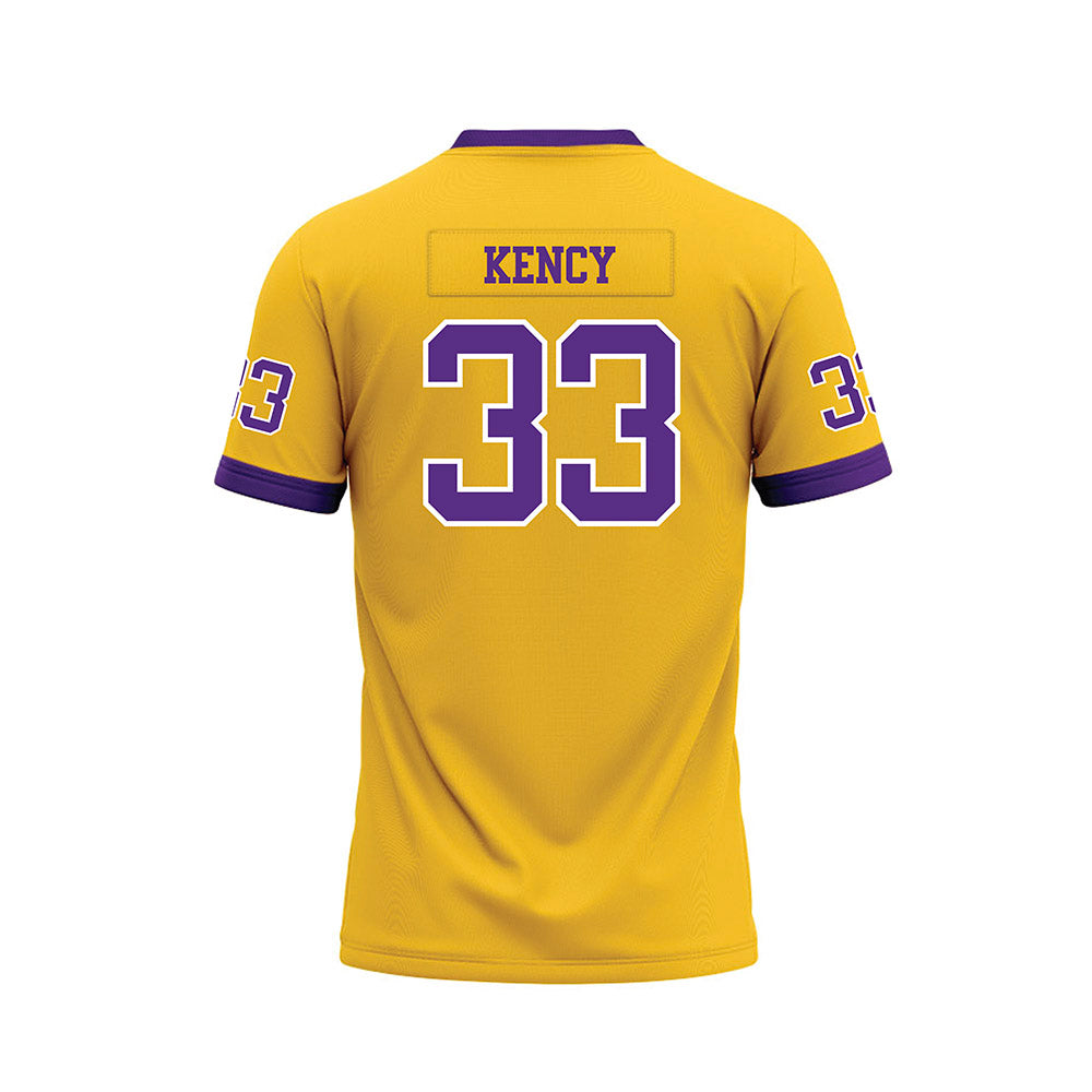 LSU - NCAA Football : David Kency - Gold Premium Football Jersey-1