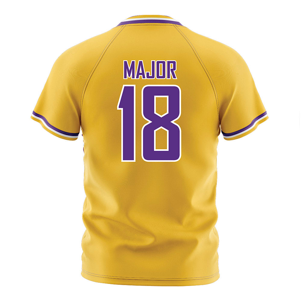 LSU - NCAA Women's Soccer : Kelsey Major - Gold Soccer Jersey-1