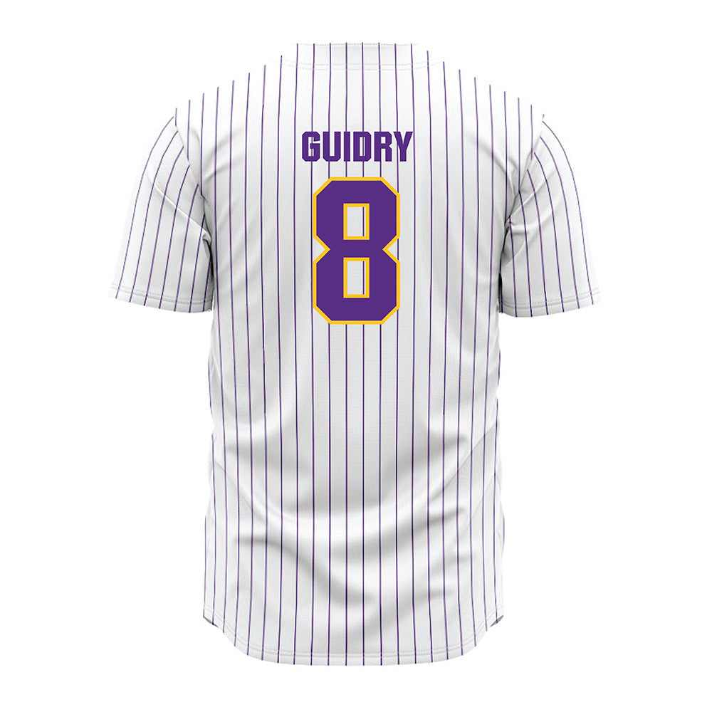 LSU - NCAA Baseball : Gavin Guidry - White Jersey-1
