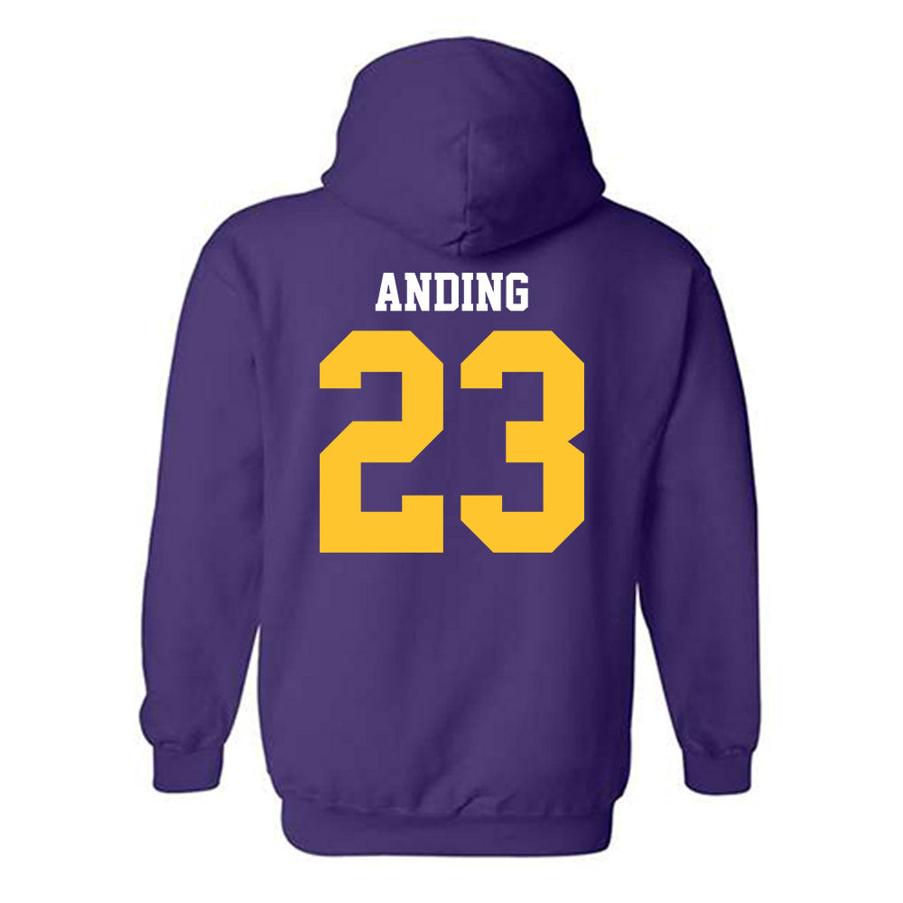 LSU - NCAA Football : Aidan Anding - Sports Shersey Hooded Sweatshirt-1