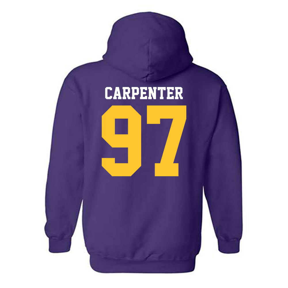 LSU - NCAA Football : Dylan Carpenter - Sports Shersey Hooded Sweatshirt-1