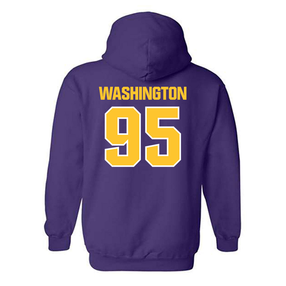 LSU - NCAA Football : Shone Washington - Sports Shersey Hooded Sweatshirt-1