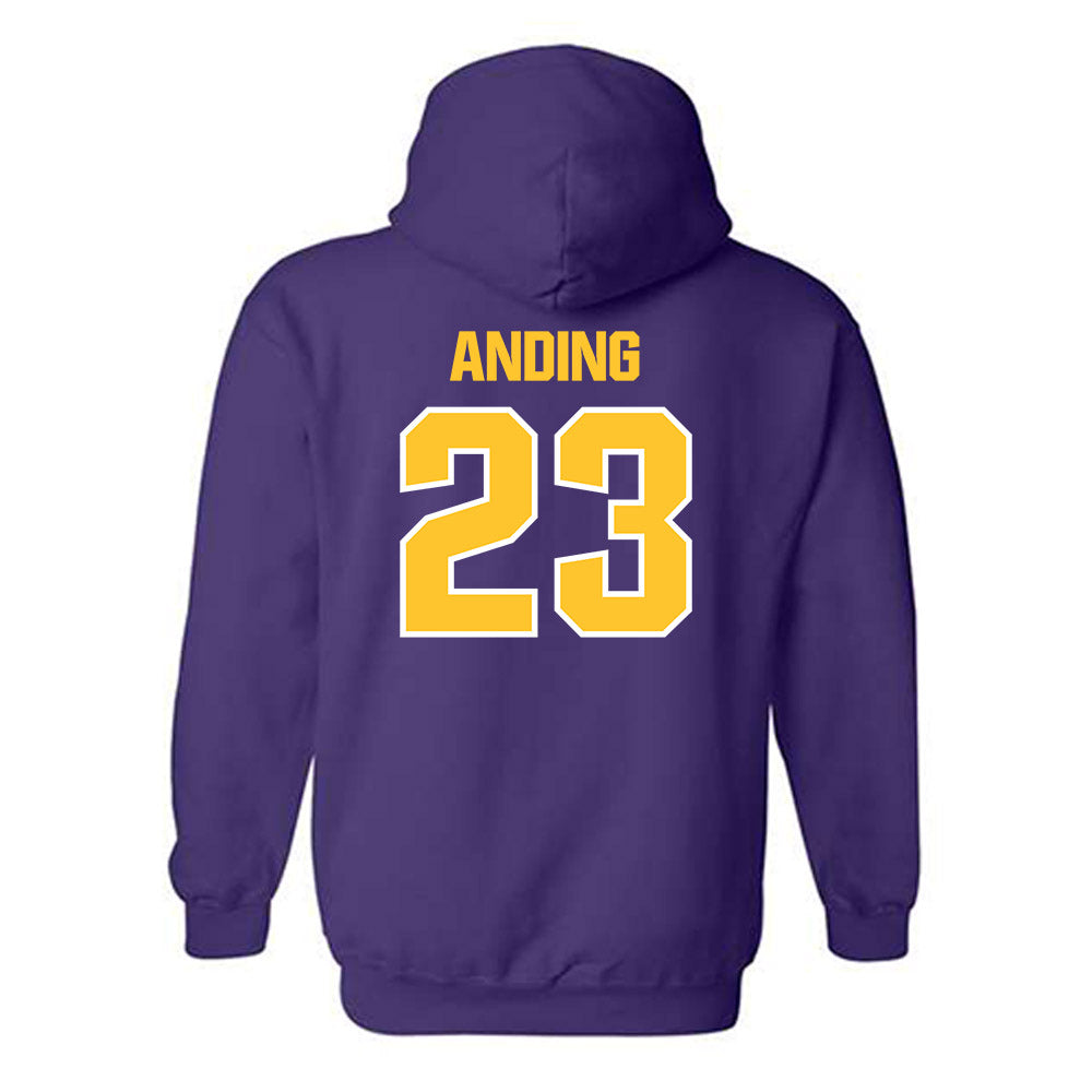 LSU - NCAA Football : Aidan Anding - Sports Shersey Hooded Sweatshirt-1