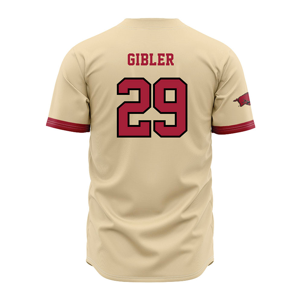 Arkansas - NCAA Baseball : Cole Gibler - Off White Jersey