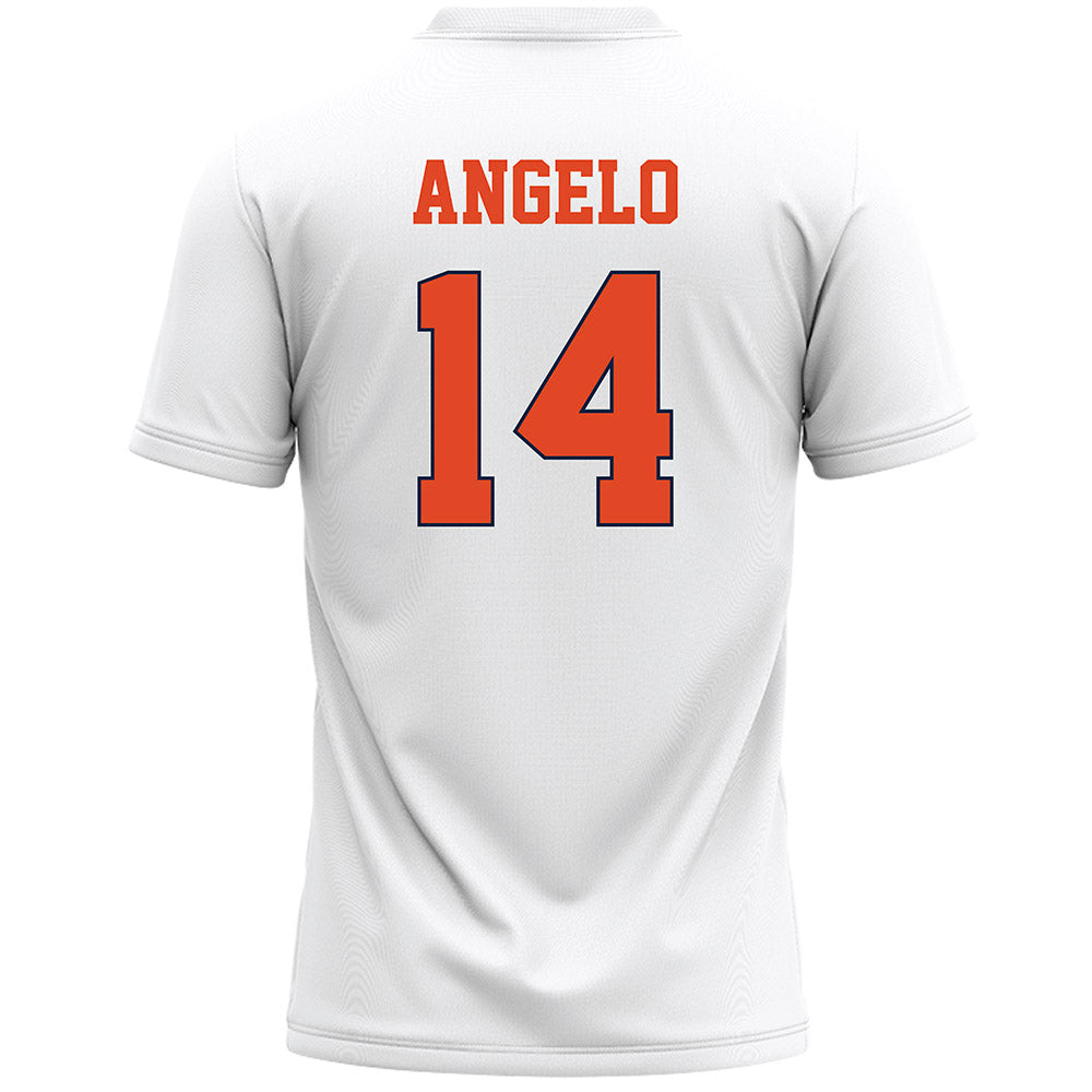 Syracuse - NCAA Men's Lacrosse : Drew Angelo - White Lacrosse Jersey -1