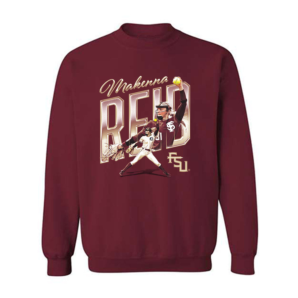 FSU - NCAA Softball : Makenna Reid - Crewneck Sweatshirt Player Collage