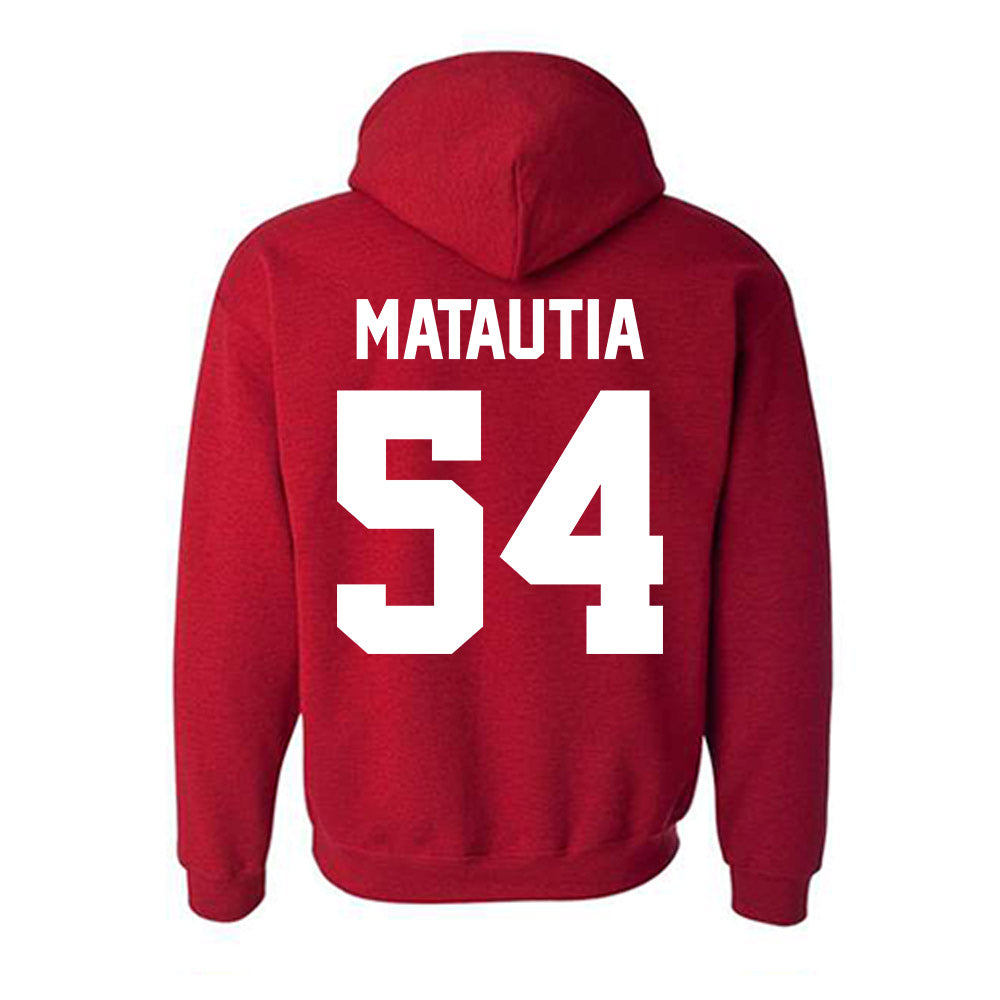 New Mexico - NCAA Football : Jojo Matautia - Classic Fashion Shersey Hooded Sweatshirt-1