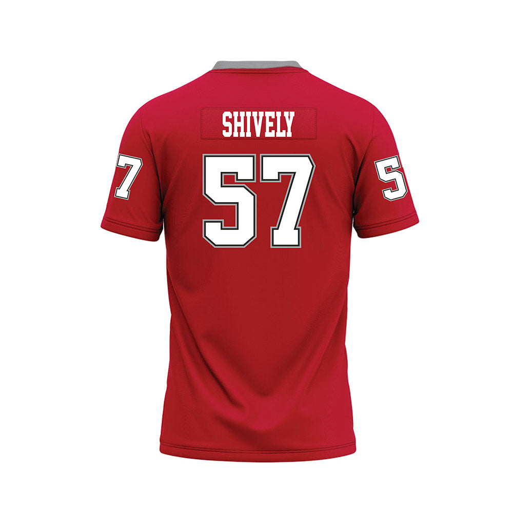 New Mexico - NCAA Football : Jonathan Shively - Red Premium Football Jersey-1