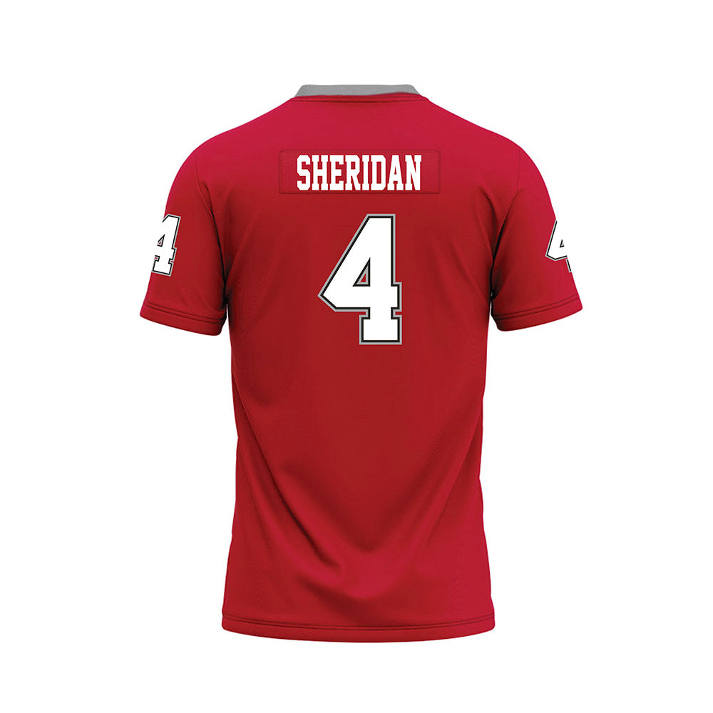 New Mexico - NCAA Football : Jayden Sheridan - Red Premium Football Jersey-1