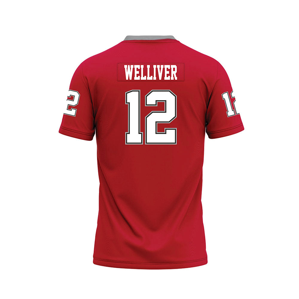 New Mexico - NCAA Football : Cole Welliver - Red Premium Football Jersey-1