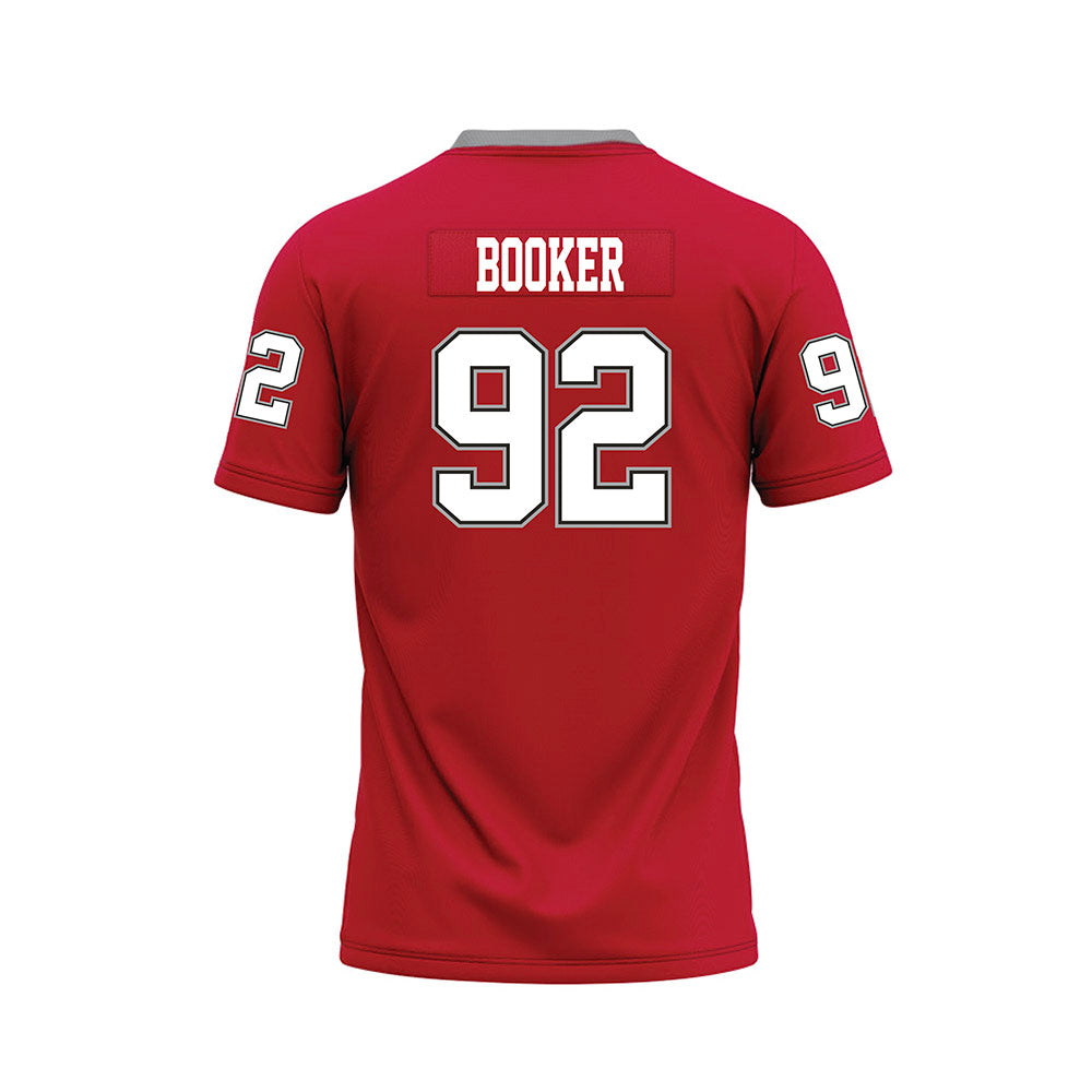 New Mexico - NCAA Football : Brian Booker - Red Premium Football Jersey-1
