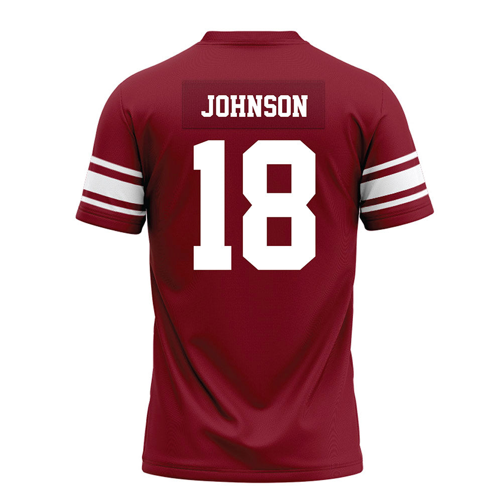 Arkansas - NCAA Football : Krosse Johnson - Cardinal Premium Football Jersey