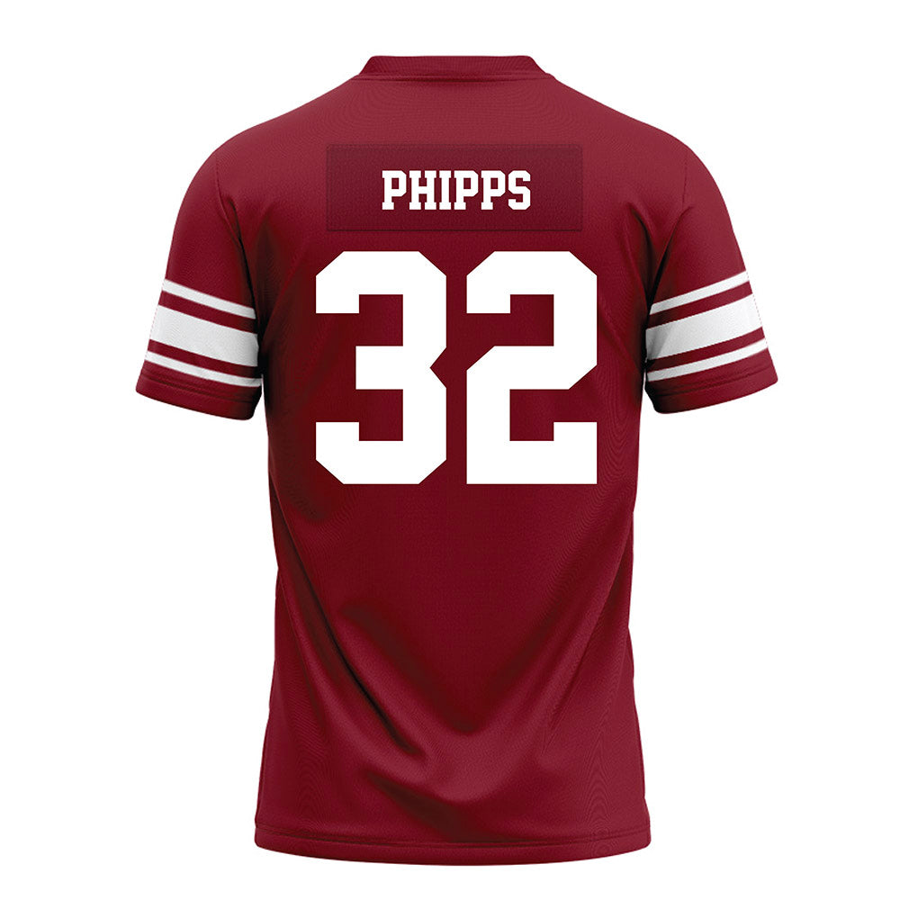Arkansas - NCAA Football : Landon Phipps - Cardinal Premium Football Jersey-1