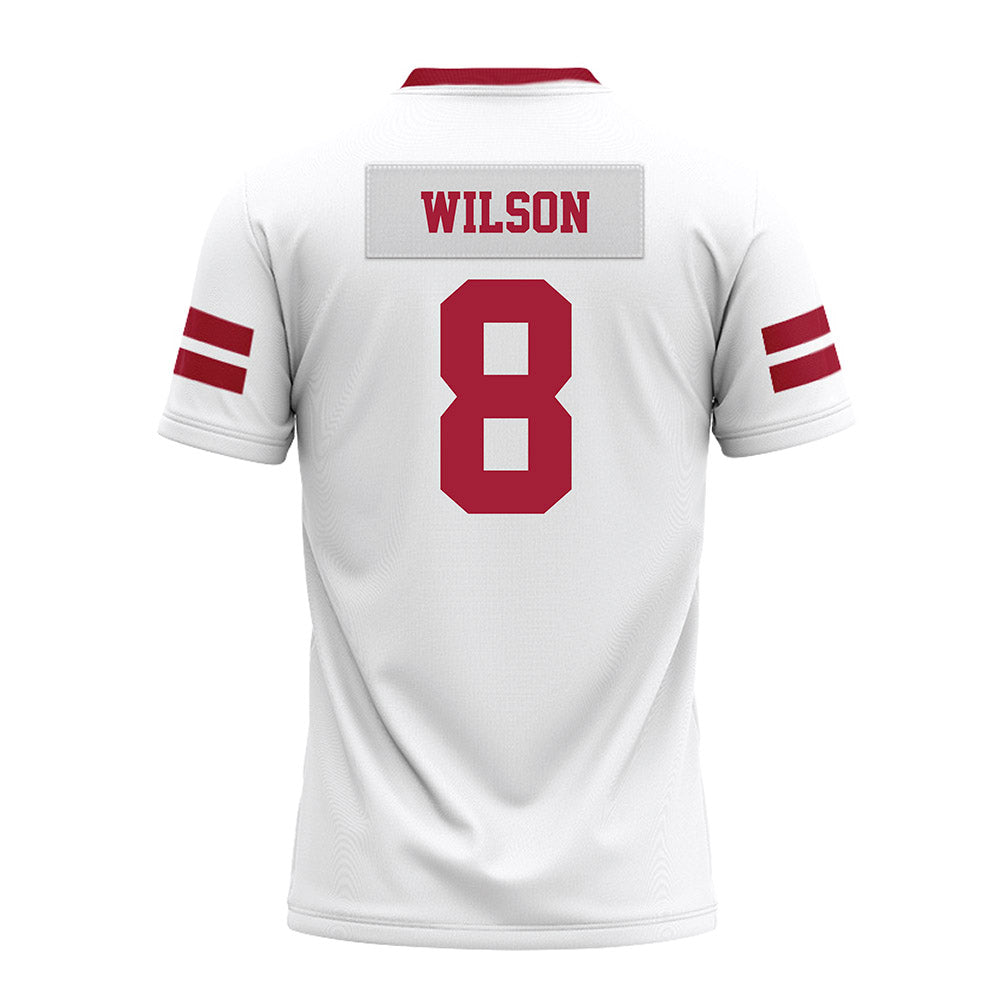 Arkansas - NCAA Football : Grayson Wilson - White Premium Football Jersey-1