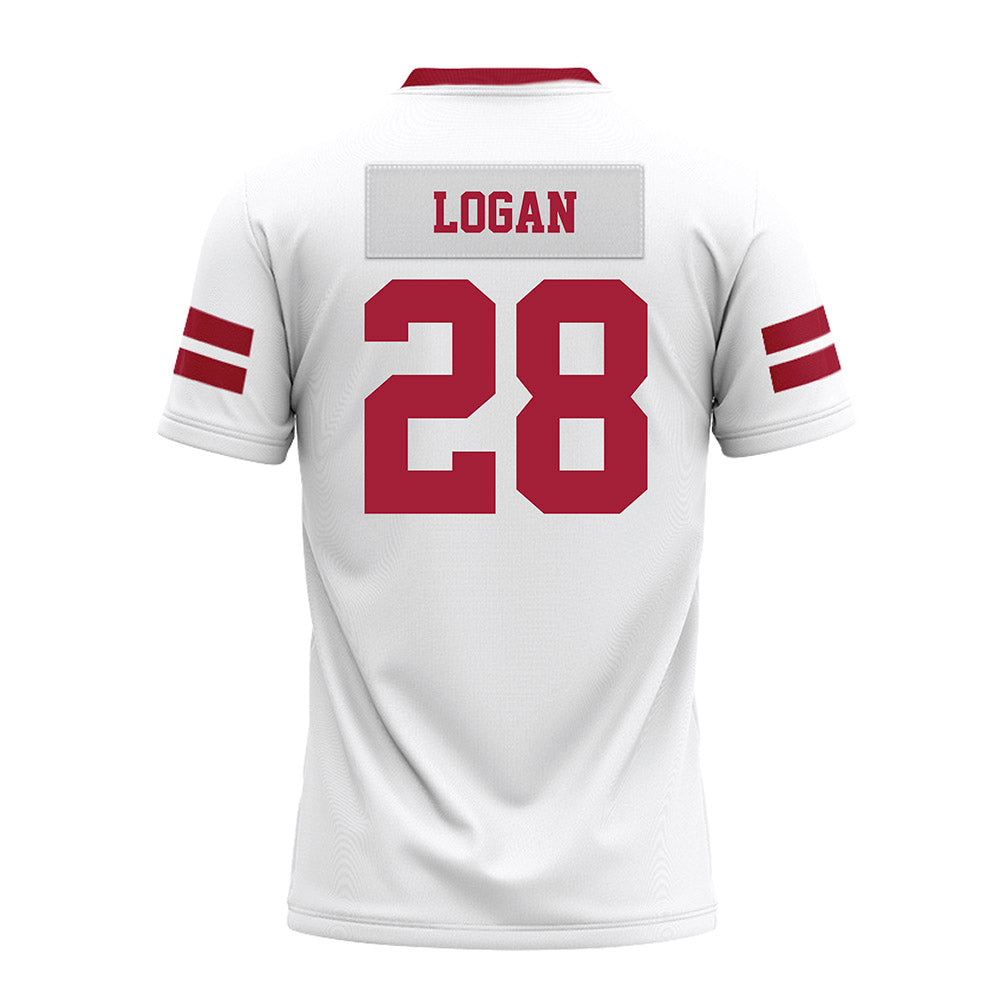 Arkansas - NCAA Football : Justin Logan - White Premium Football Jersey-1