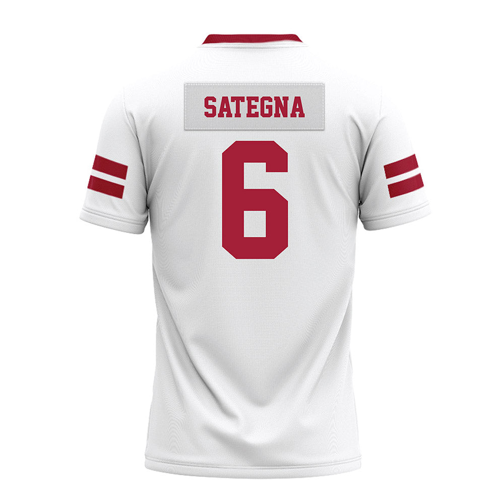 Arkansas - NCAA Football : Isaiah Sategna - White Premium Football Jersey-1