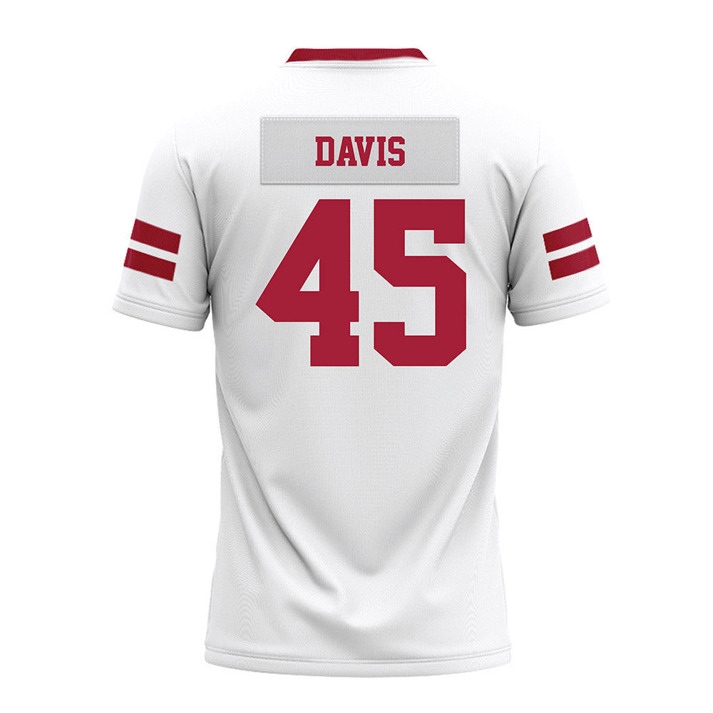 Arkansas - NCAA Football : Preston Davis - White Premium Football Jersey-1