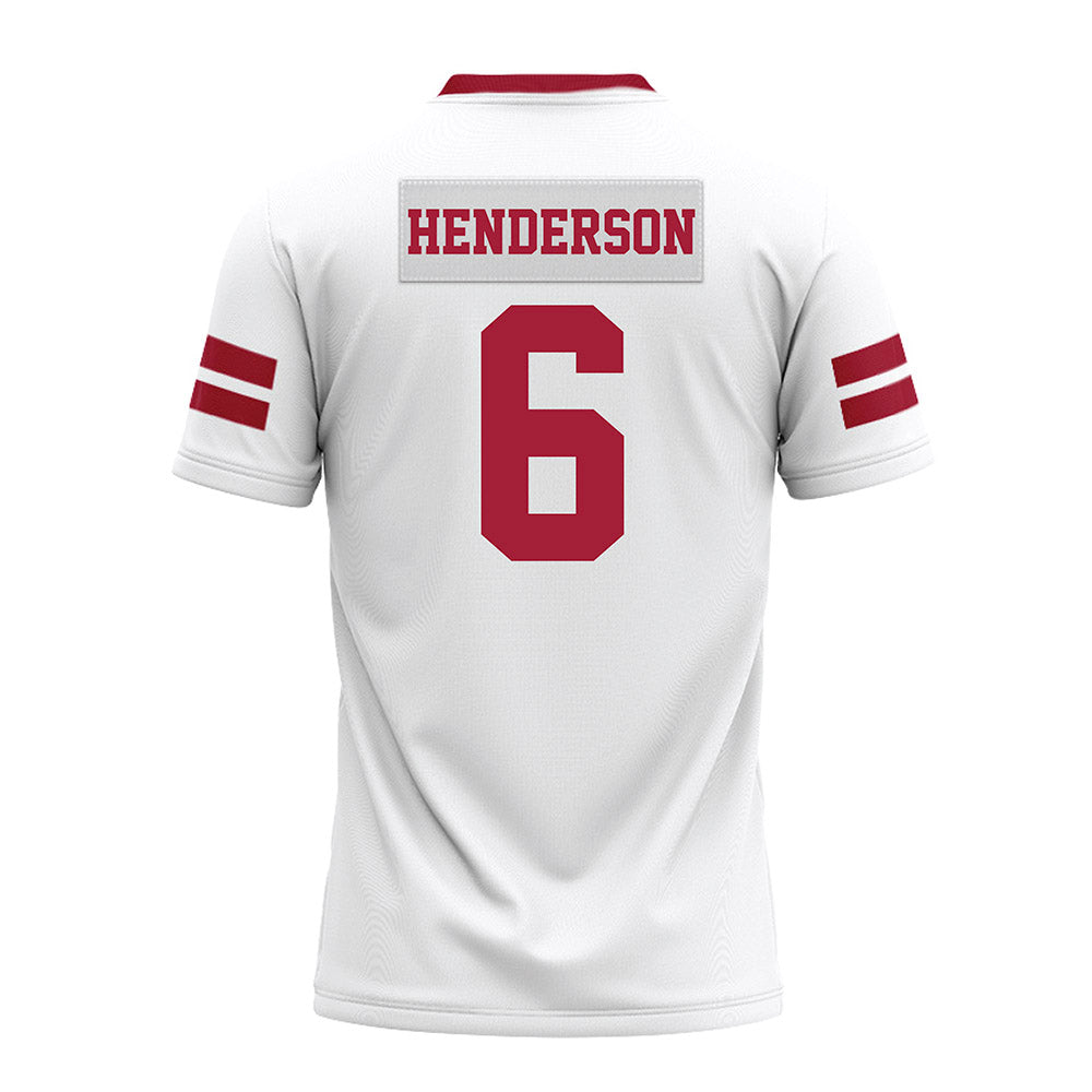 Arkansas - NCAA Football : Kavion Henderson - White Premium Football Jersey-1