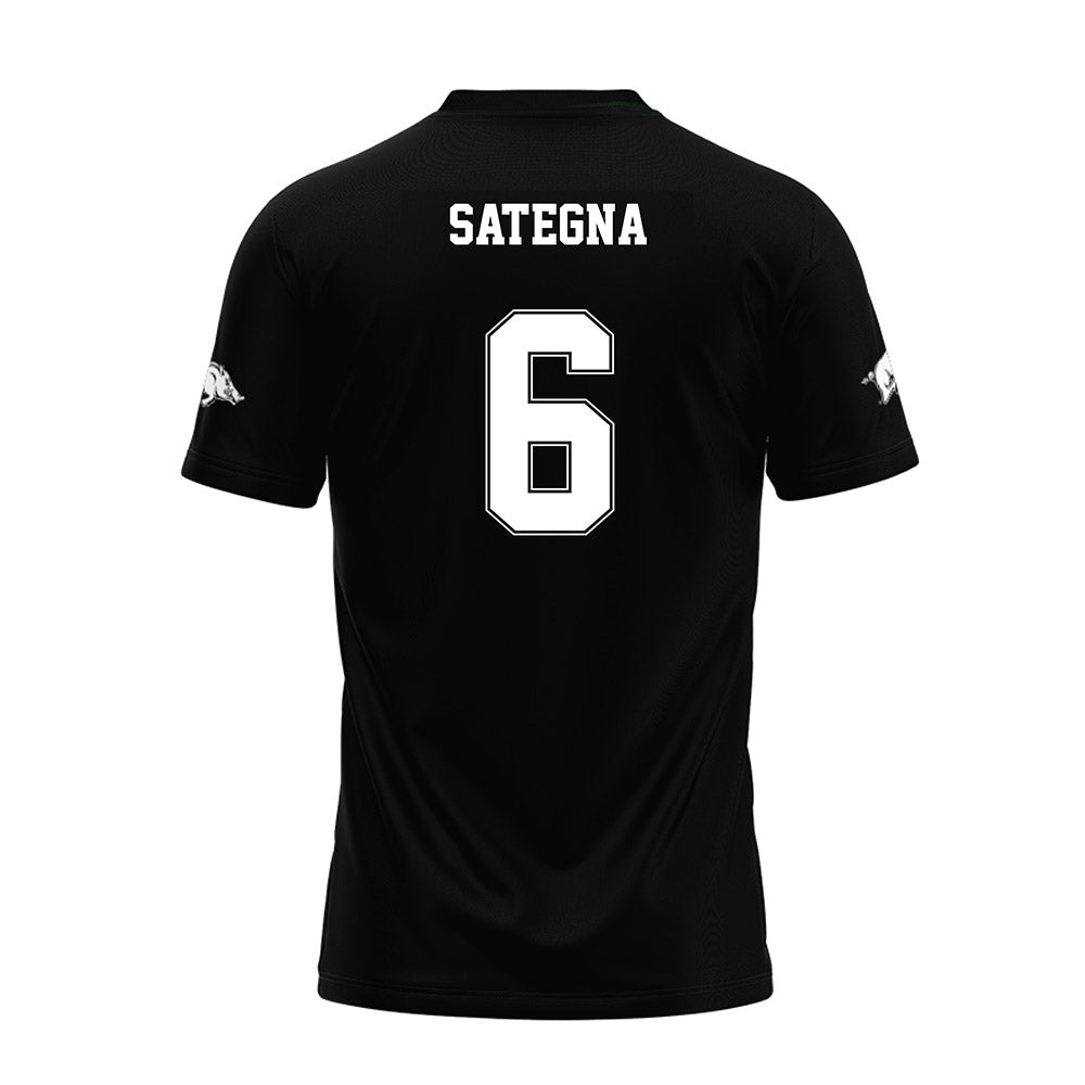 Arkansas - NCAA Football : Isaiah Sategna - Black Premium Football Jersey