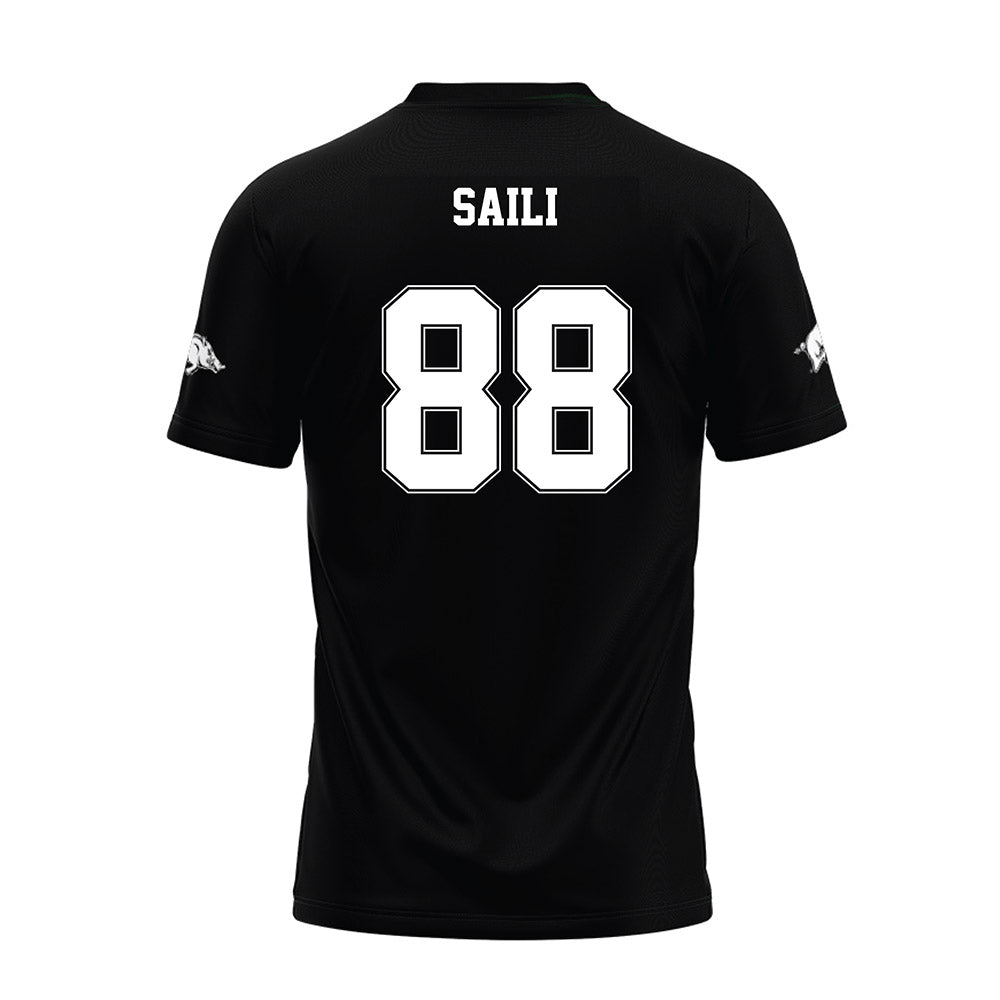 Arkansas - NCAA Football : Danny Saili - Black Premium Football Jersey-1