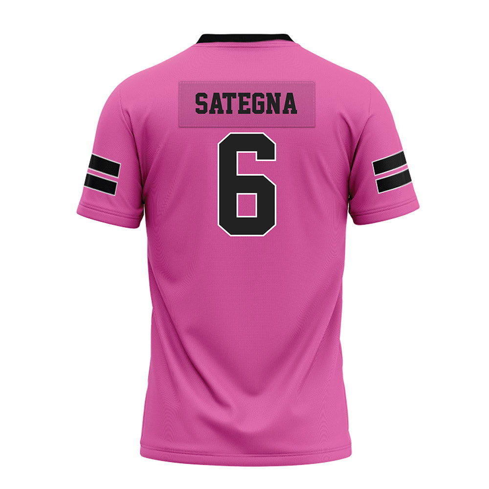 Arkansas - NCAA Football : Isaiah Sategna - Pink Premium Football Jersey