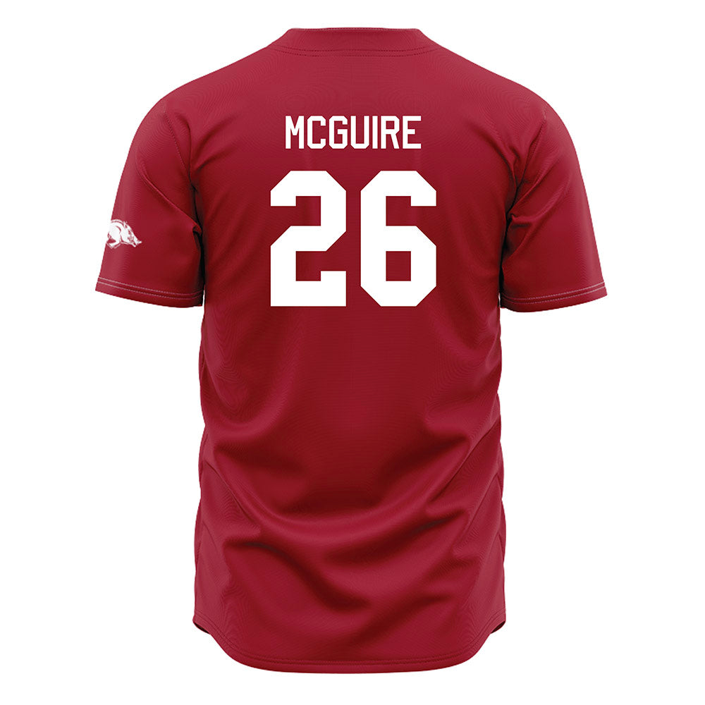 Arkansas - NCAA Baseball : Tate McGuire - Cardinal Jersey