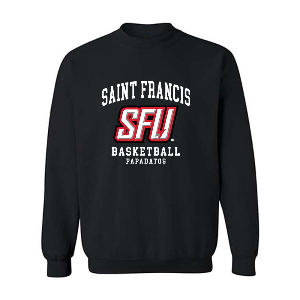 St. Francis - NCAA Men's Basketball : Paris Papadatos - Classic Fashion Shersey Crewneck Sweatshirt-0