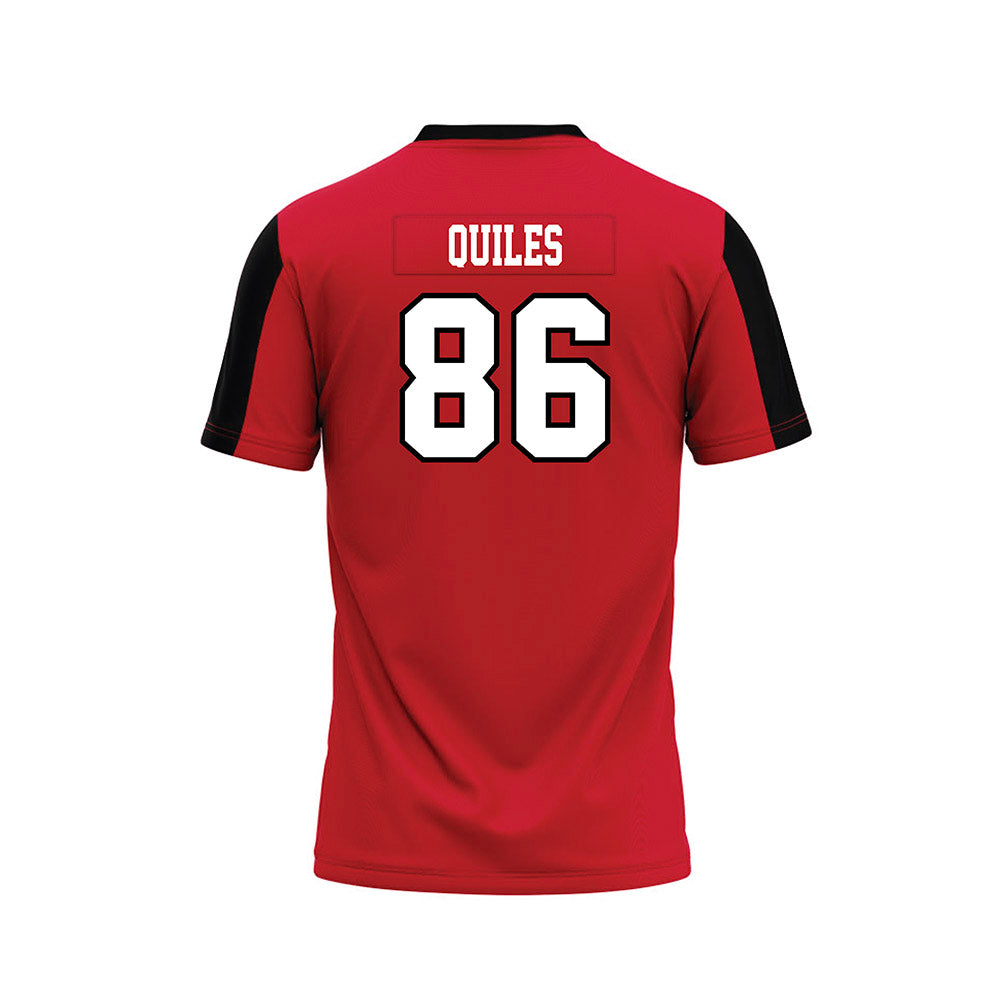 St. Francis - NCAA Football : Efrain Quiles - Red Football Jersey-1