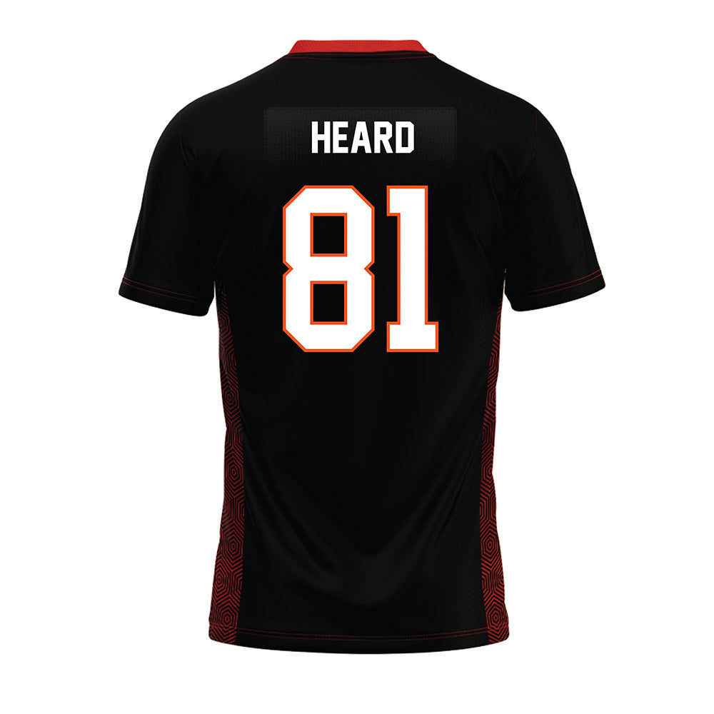 Oklahoma State - NCAA Football : Camron Heard - Black Premium Football Jersey