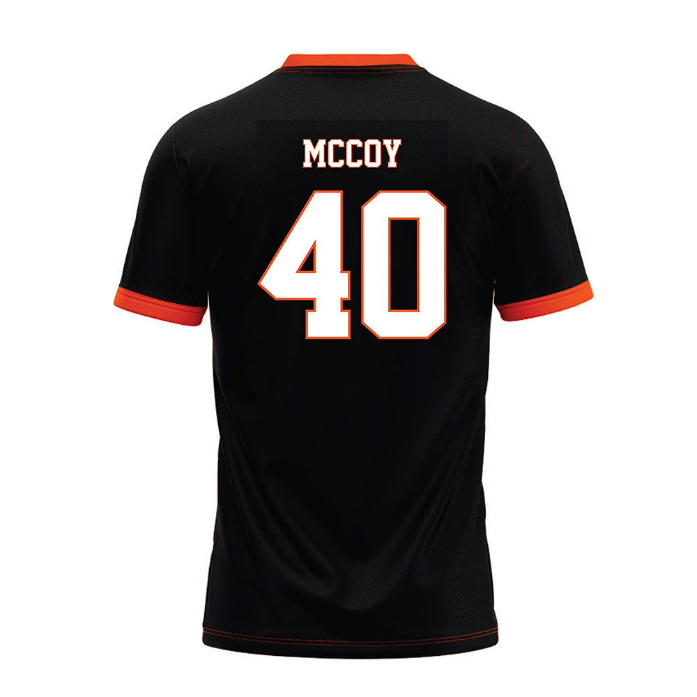 Oklahoma State - NCAA Football : Taje McCoy - Black Premium Football Jersey-1