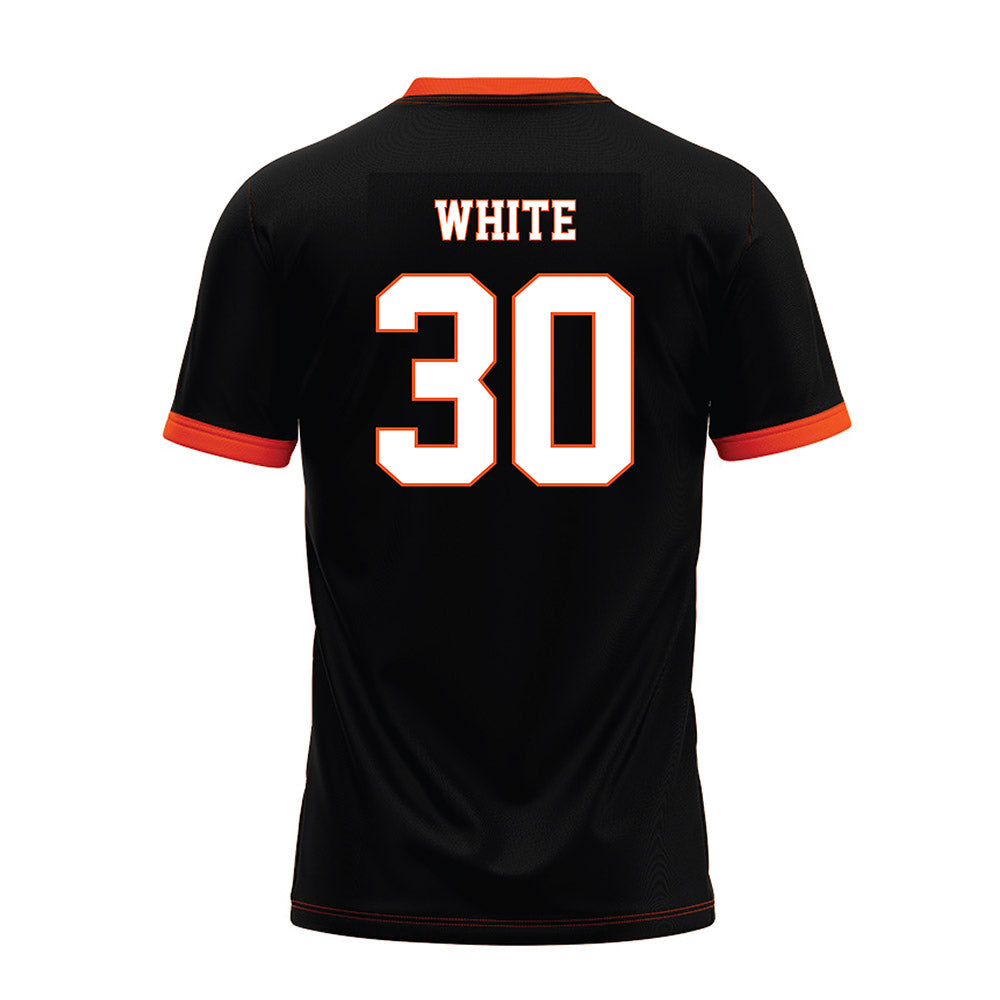 Oklahoma State - NCAA Football : Trip White - Black Premium Football Jersey-1