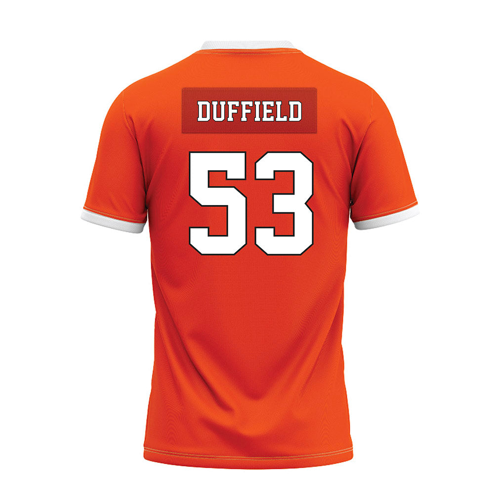 Oklahoma State - NCAA Football : Jaxson Duffield - Orange Premium Football Jersey-1