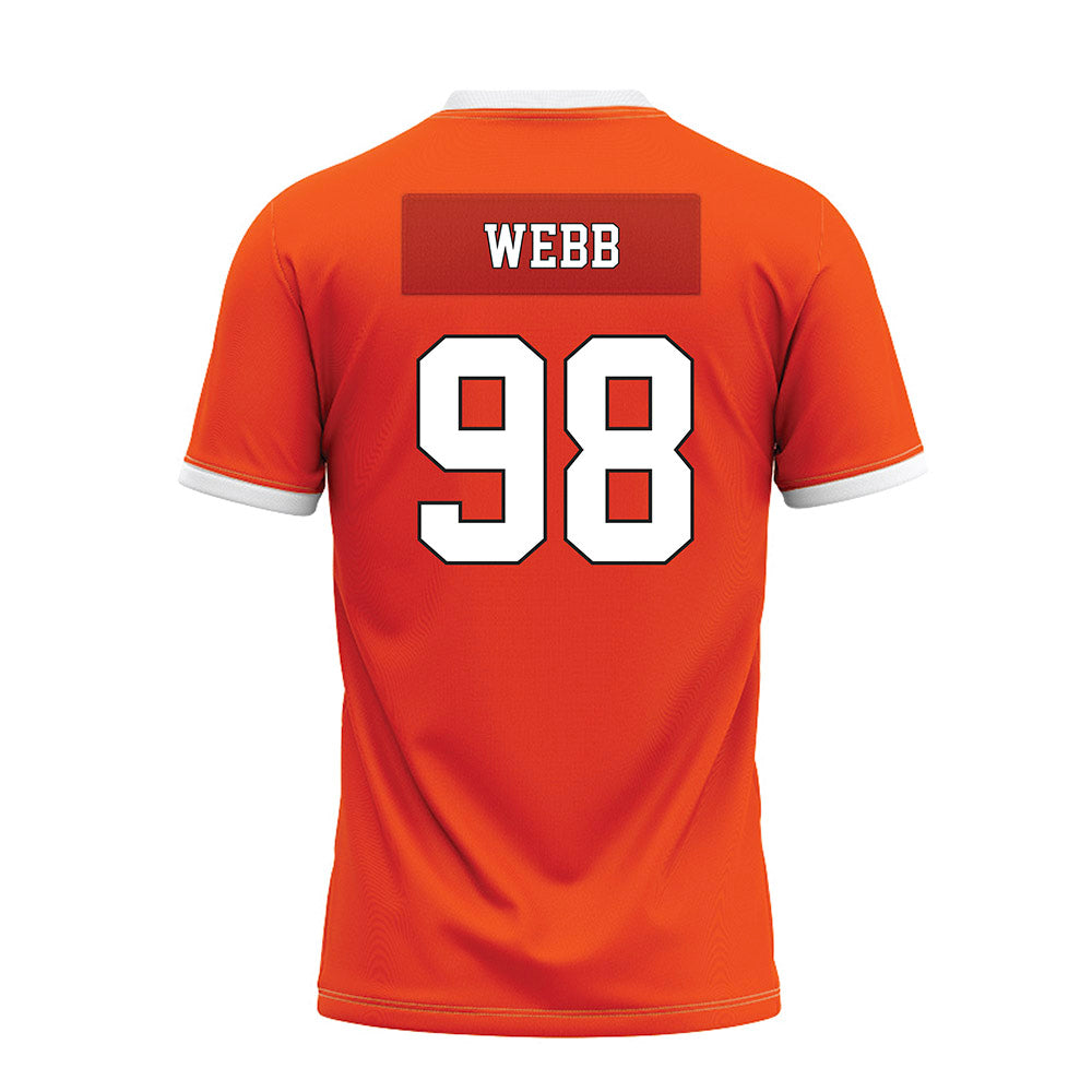 Oklahoma State - NCAA Football : Luke Webb - Orange Premium Football Jersey-1