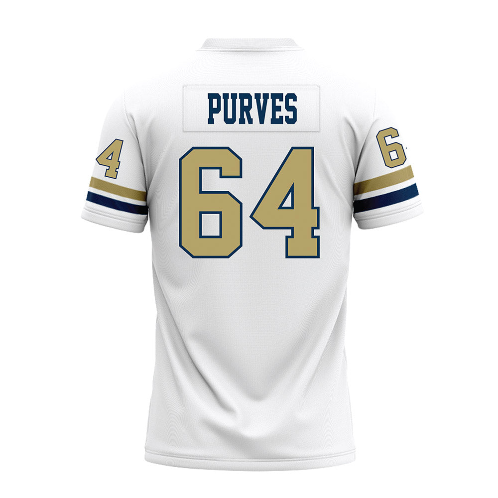 Georgia Tech - NCAA Football : Ryan Purves - White Premium Football Jersey