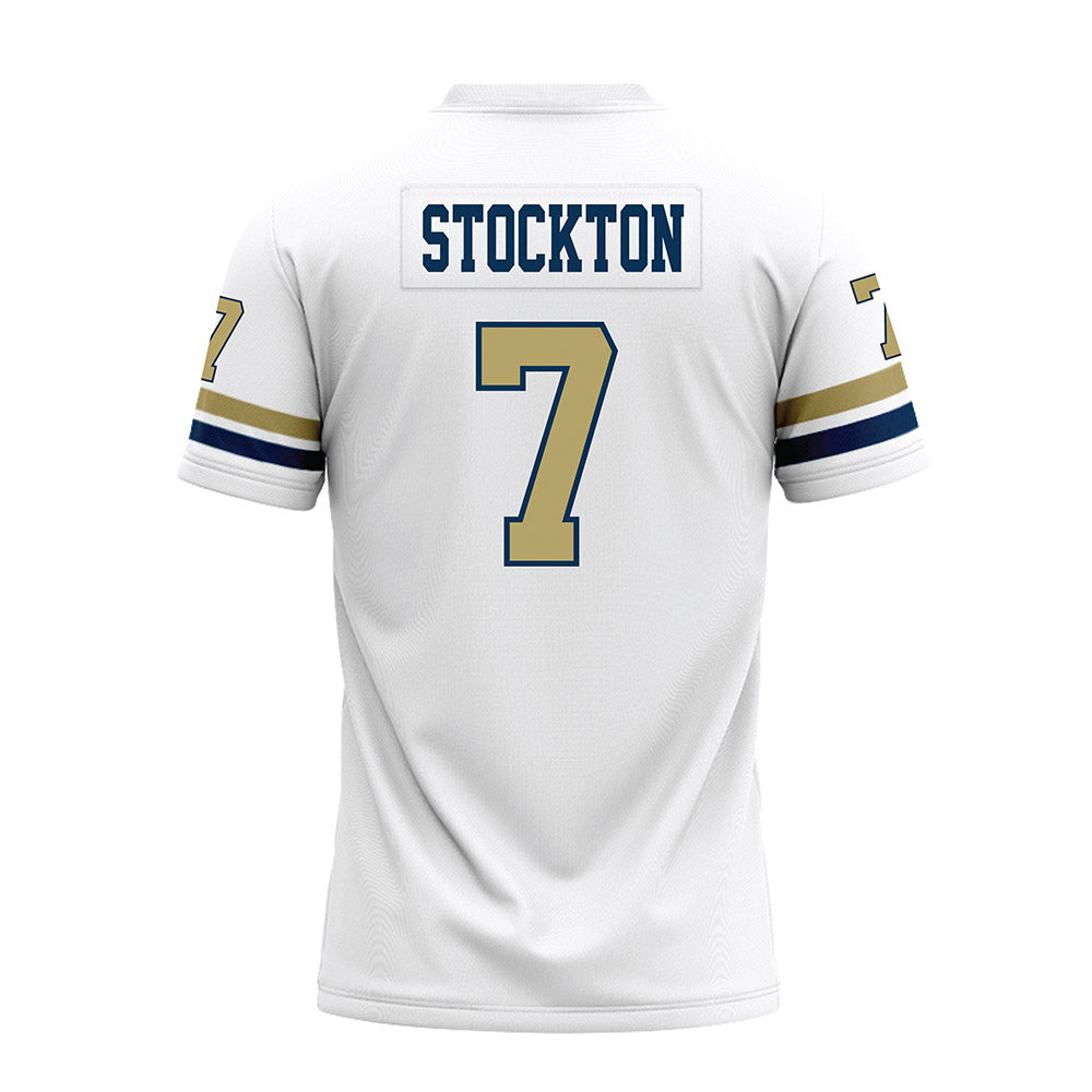 Georgia Tech - NCAA Football : Bailey Stockton - White Premium Football Jersey-1
