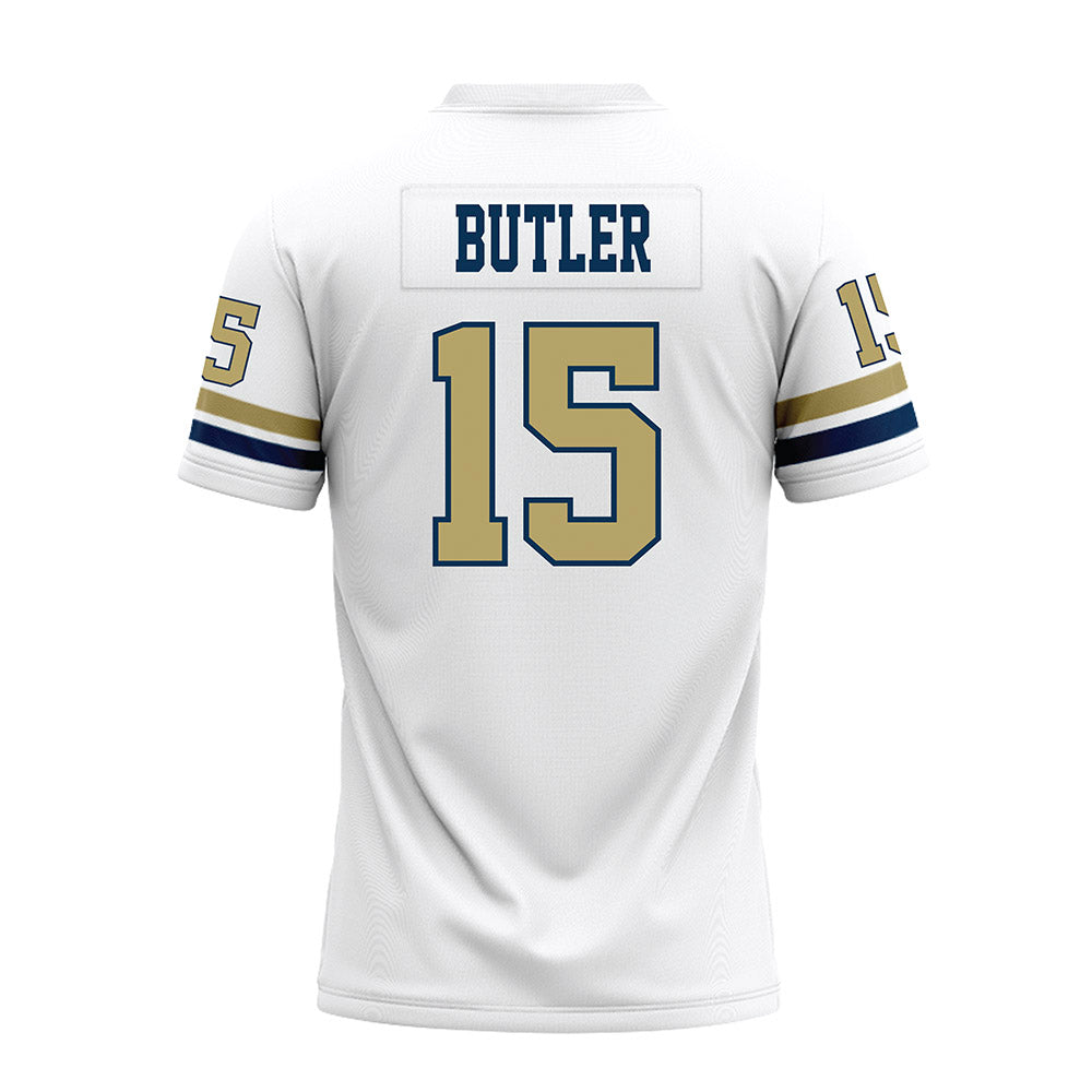 Georgia Tech - NCAA Football : Tah'J Butler - White Premium Football Jersey