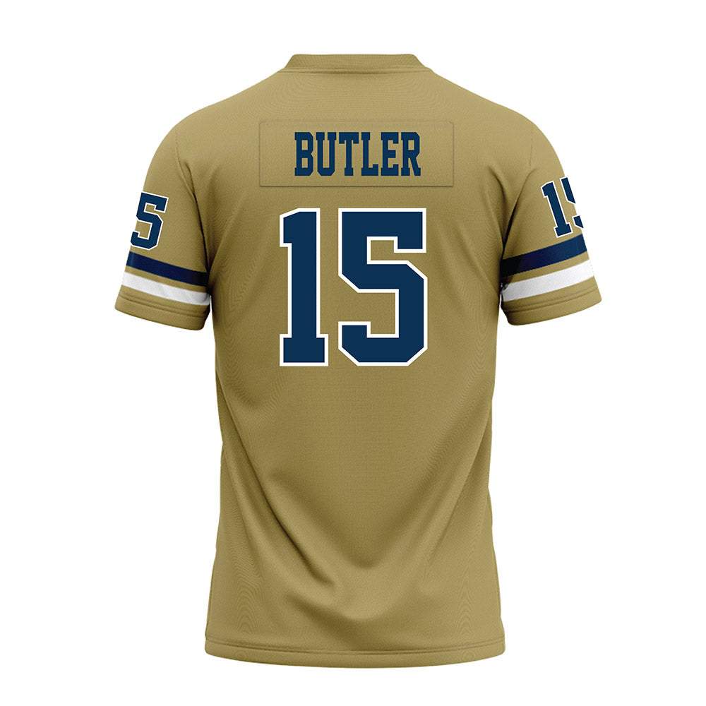 Georgia Tech - NCAA Football : Tah'J Butler - Gold Premium Football Jersey