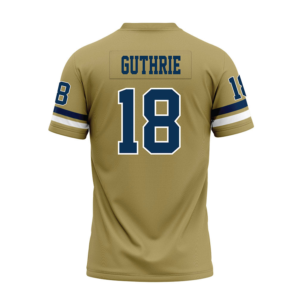 Georgia Tech - NCAA Football : Ben Guthrie - Gold Premium Football Jersey-1