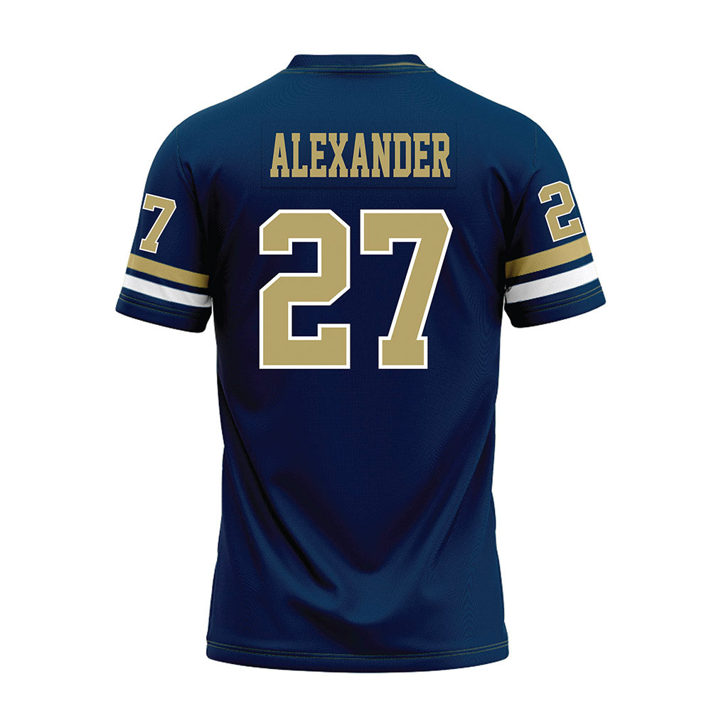 Georgia Tech - NCAA Football : Chad Alexander - Blue Premium Football Jersey