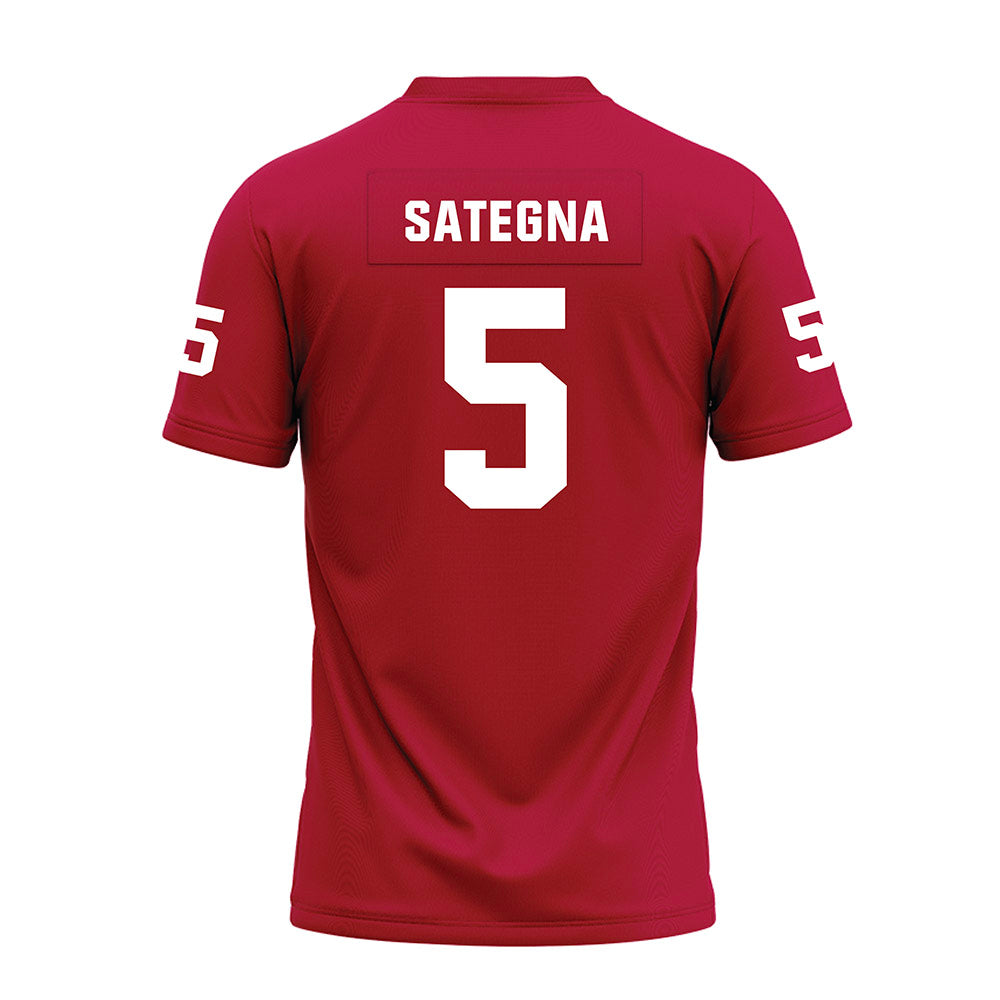 Oklahoma - NCAA Football : Isaiah Sategna - Red Premium Football Jersey-1