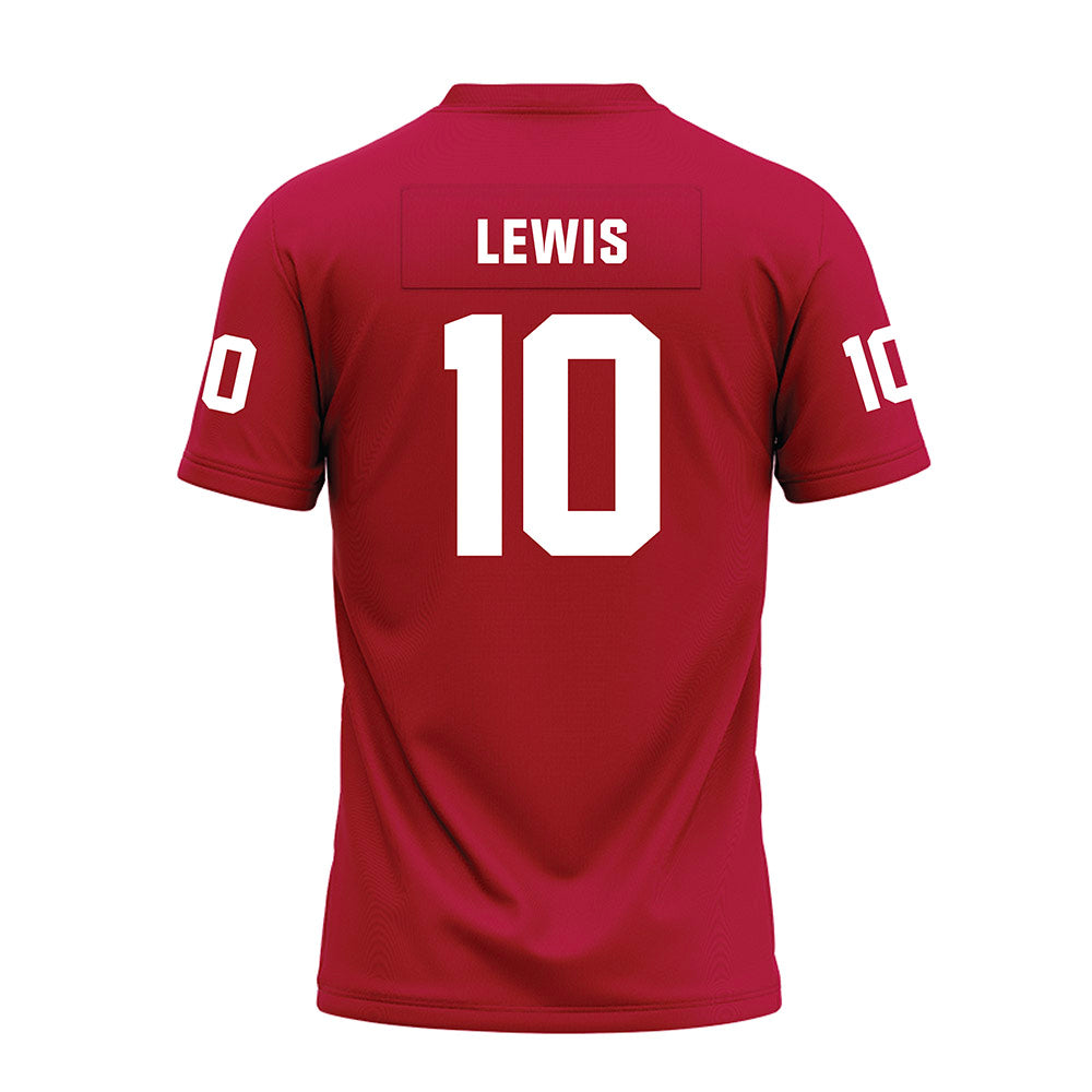 Oklahoma - NCAA Football : Kip Lewis - Red Premium Football Jersey-1