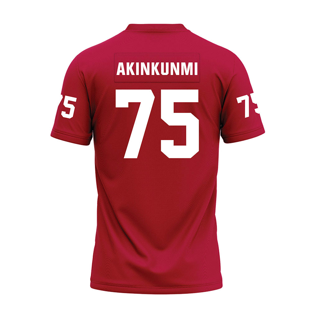 Oklahoma - NCAA Football : Daniel Akinkunmi - Red Premium Football Jersey-1
